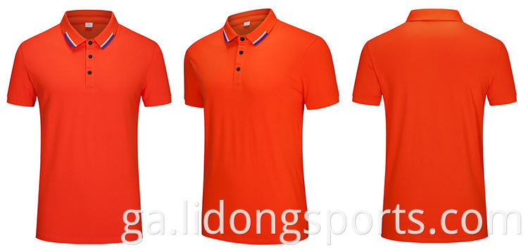 Fir Nua Muineál Polo Muineál Gearr Tshirt Touch Bog Dearadh Saincheaptha Dearadh Gailf Tshirts Léine Polo do Mens